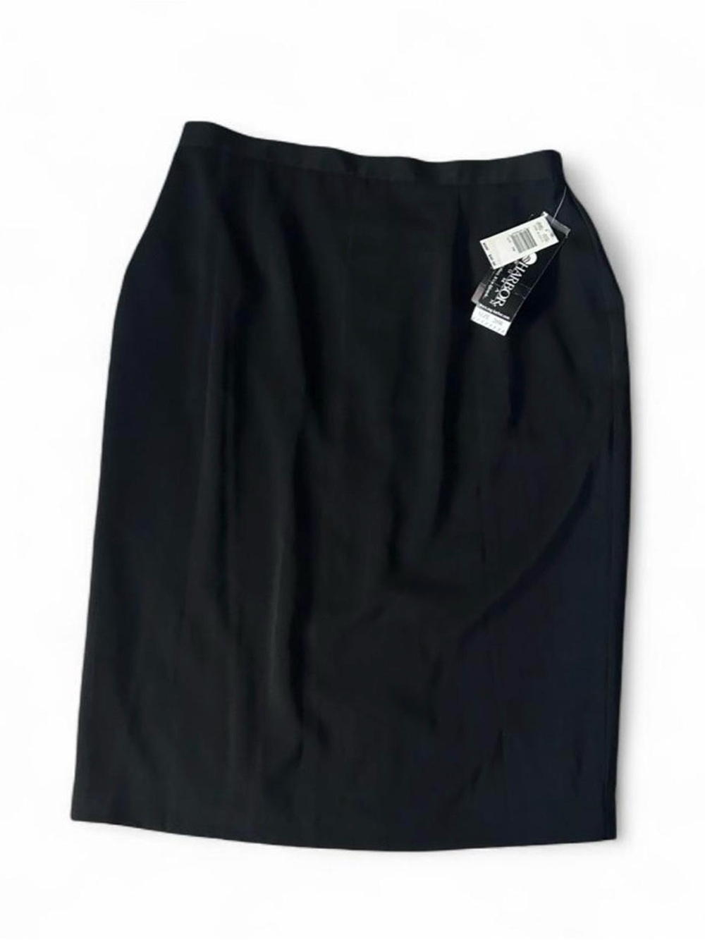 Sag Harbor black midi skirt with zipper closure, size 20W